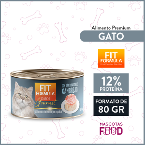 Alimento húmedo Gourmet para Gatos Fit Formula Sabor Palitos de Cangrejo  90 GR
