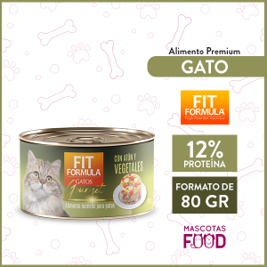 Alimento húmedo Gourmet para Gatos Fit Formula Sabor Atún con Vegetales 90 GR