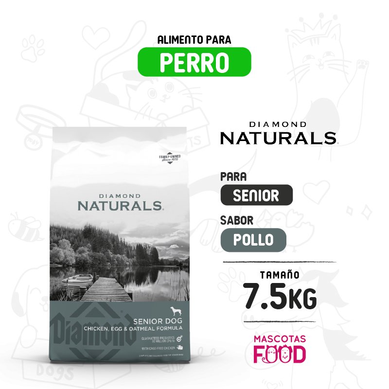 Diamond Naturals para Perro Senior 7.5 KG