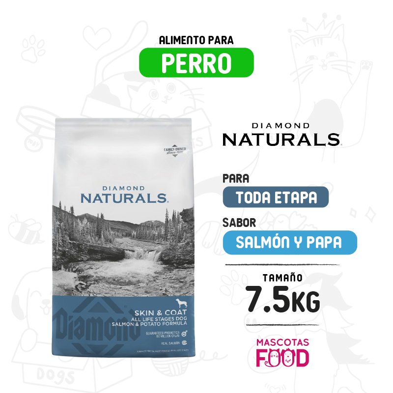 Diamond Naturals para Perros Cuidado de piel y pelaje 7.5 KG