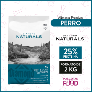 Alimento Perros Diamond Naturals Cuidados de piel y pelaje 2 KG