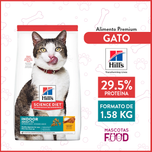 Alimento Gato Adult Senior 11+ Indoor Cat food HILLS 1.58 KG