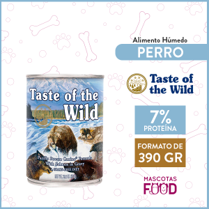 Alimento húmedo para Perro Adulto Taste of the Wild Sabor Salmon 390grs.