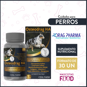 Suplemento Nutricional Osteodrag HA para Perros Adulto Drag Pharma 30 UN