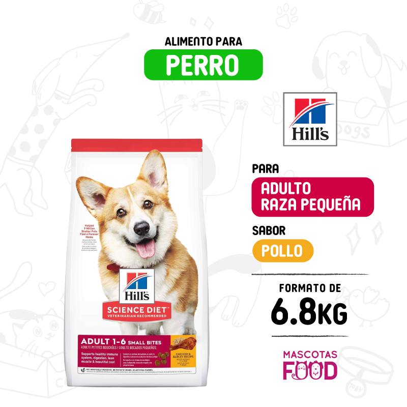 Hills para Perro adulto raza pequeña sabor Pollo 6.8 KG 1 Hills para Perro adulto raza pequeña sabor Pollo 6.8 KG