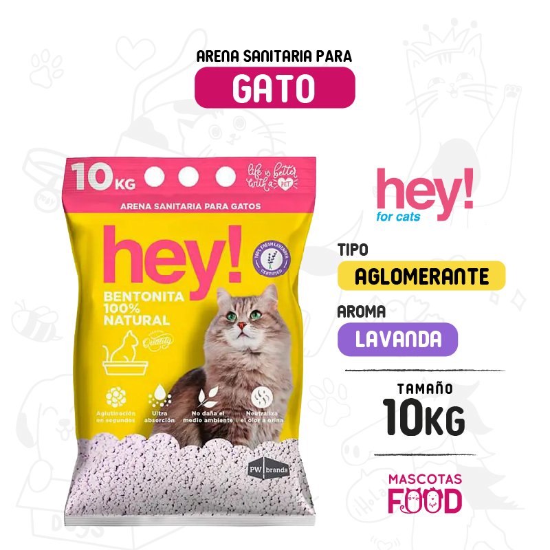 Arena Aglomerante Hey! Aroma Lavanda 10 KG