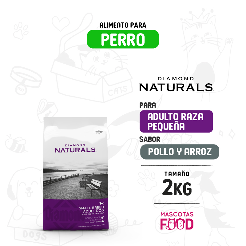 Diamond Naturals para Perro Adulto raza pequeña 2 KG