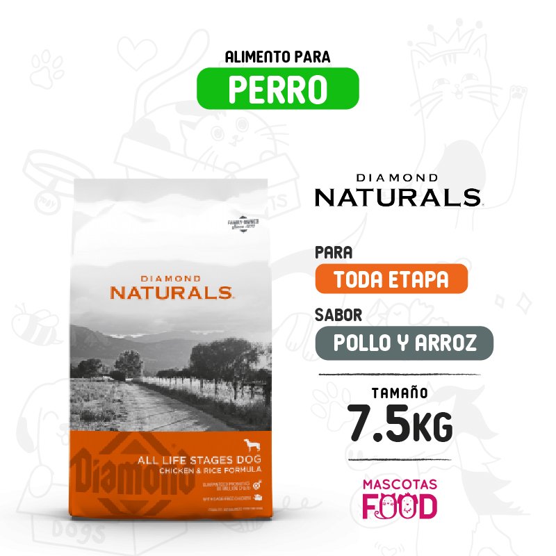 Diamond Naturals para Perro Toda las etapas de vida 7.5 KG