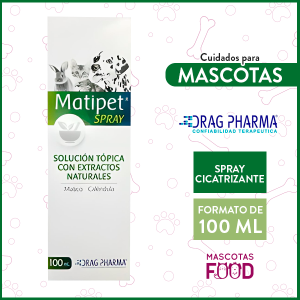 Spray Cicatrizante Matipet para perros y gatos Dragpharma 100 ML