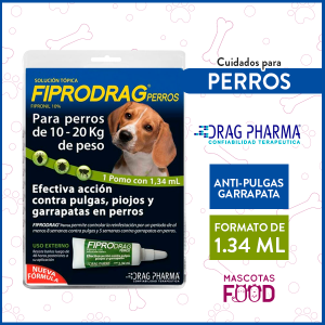 Pipeta anti-pulgas y garrapatas para perros 10 a 20KG Drag pharma