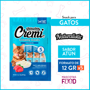 Snack para Gatos Naturalistic Cremi Sabor Atun 60 GR.