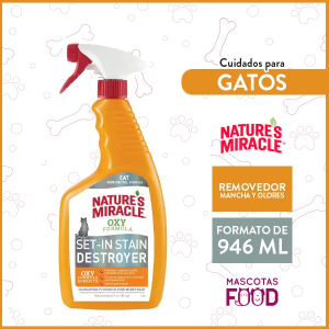 Destructor de Manchas Impregnadas Gatos Nature's Miracle 946ml