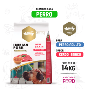 Alimento para perro adultos de todas las razas Amity Sabor Cerdo Iberico 14 KG