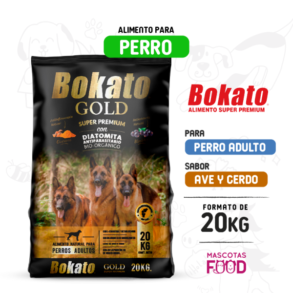 Alimento Adulto razas medianas y grandes Bokato Gold 20 KG