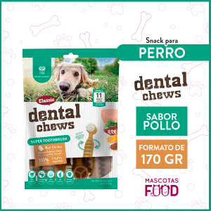 Snack para Perros Forma de cepillo Dental Chews Sabor Pollo 170 GR.