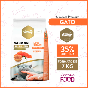 Alimento para Gato Esterilizado Amity Sabor Salmon 7 KG