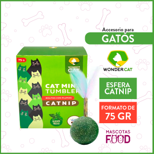Esfera de catnip con menta y pluma Wonder Cat 75 GR