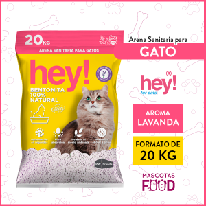 Arena Sanitaria Ecológica para Gatos Hey! Aroma Lavanda 20 KG