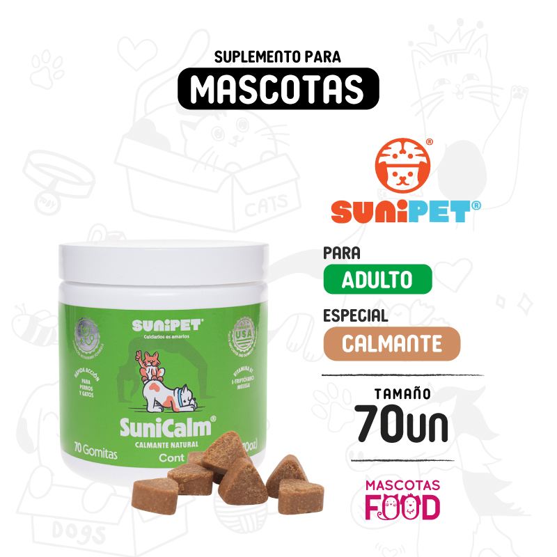SuniCalm Calmante natural para perros y gatos 70 Gomitas