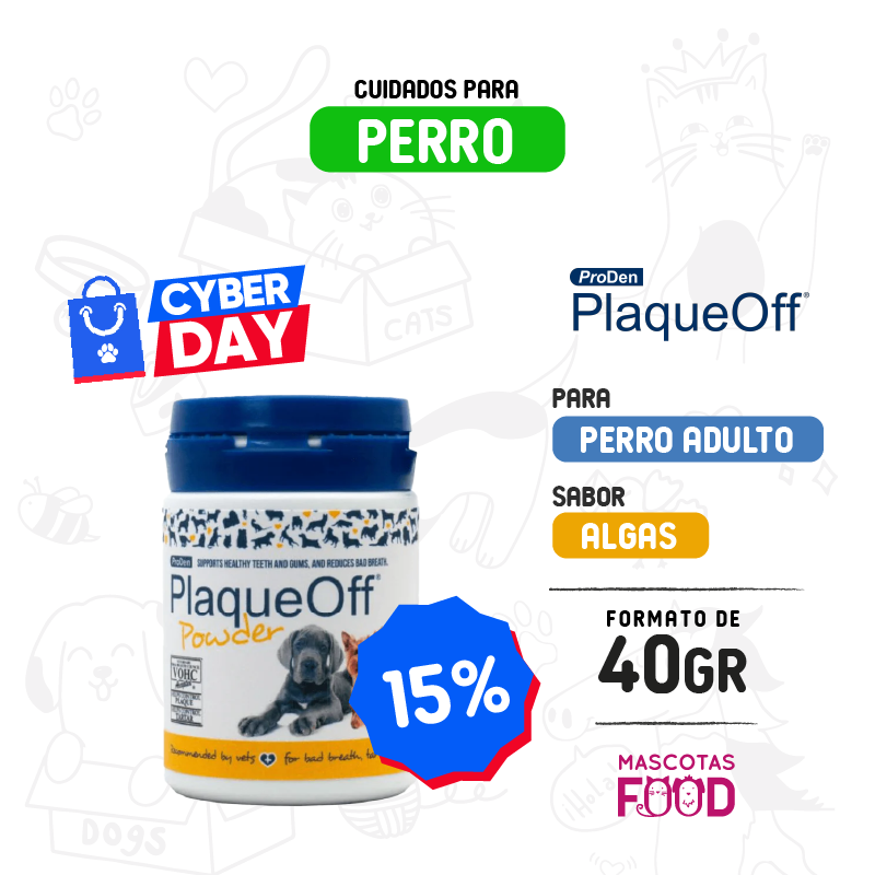 Cuidado Oral para Perros PlaqueOff en polvo 40 GR 1 Cuidado Oral para Perros PlaqueOff en polvo 40 GR