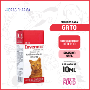 Antiparasitario para Gatos Drag pharma Invermic 10 ML