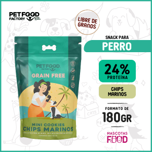 Galletas para Perros Libre de granos Petfood Factory Sabor Chips Marino 180 GR.