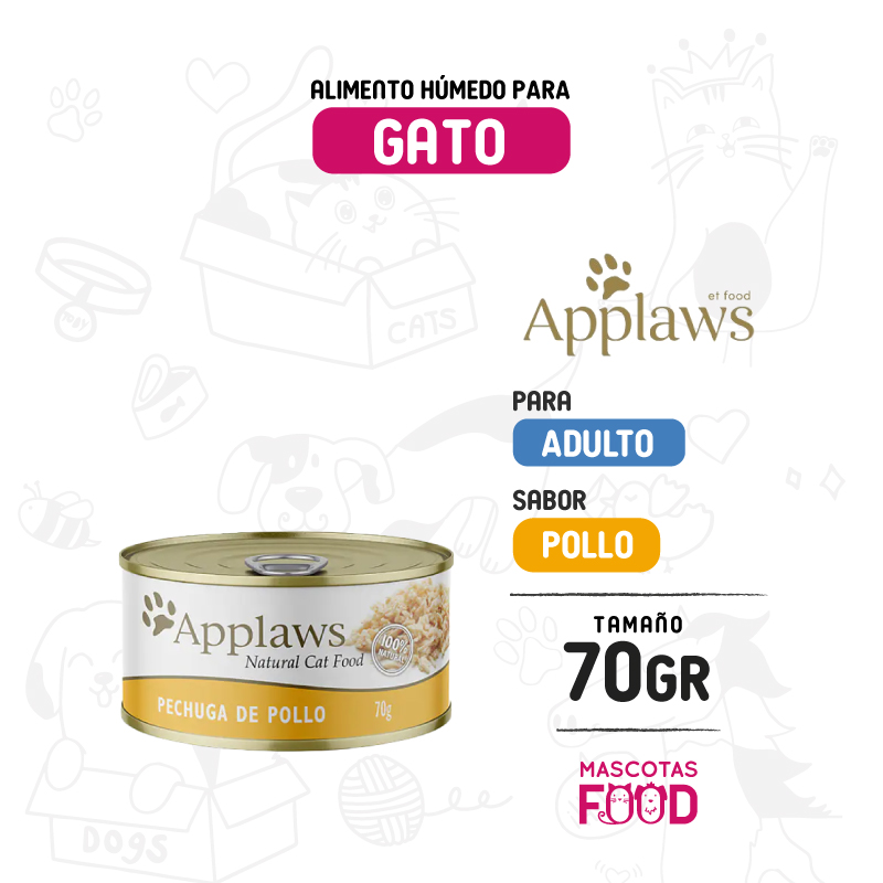 Alimento húmedo para gatos Applaws Sabor Pollo 70 GR