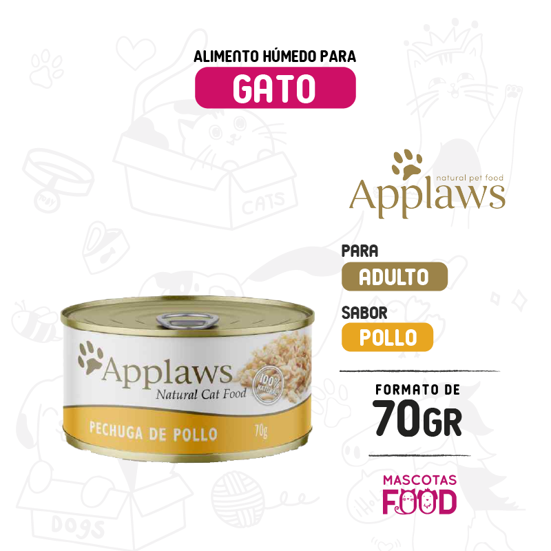 Latita Applaws para Gato Sabor Pollo 70 GR