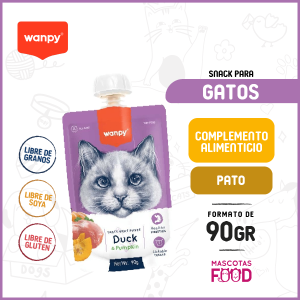 Compota para Gatos Wanpy sabor Pato 90 GR