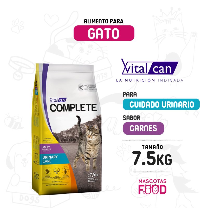 Vitalcan para Gato adulto Cuidados Urinarios 7.5 KG