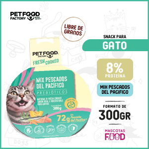 Alimento húmedo para gatos Petfood Factory sabor Mix Pescados con Prebióticos 300 GR
