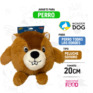 Juguete Squeaker Ardilla Wonder dog 20 CM