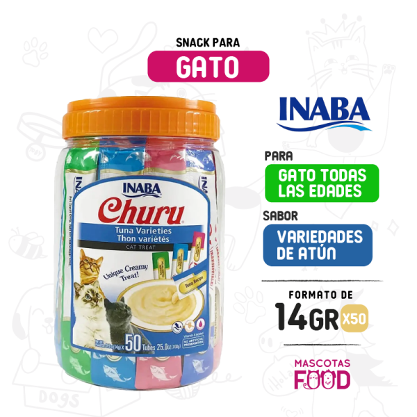 Frasco Churu Variedad Atún 50 unidades