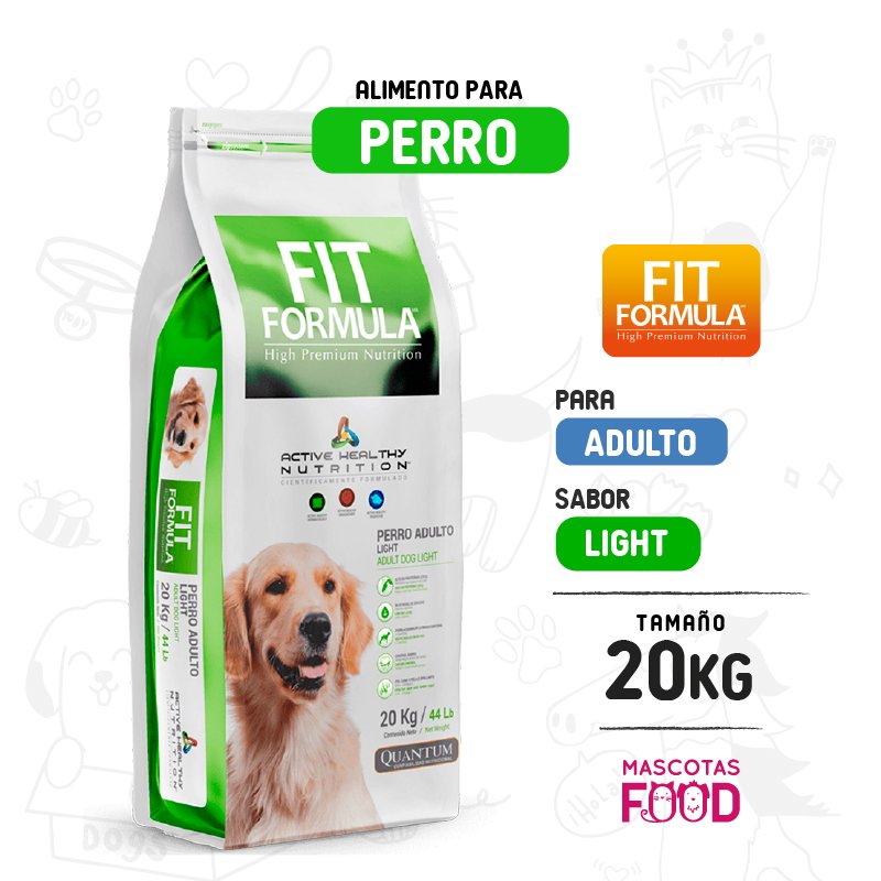 Fit Formula Light para Perro Raza mediana a grande 20 KG