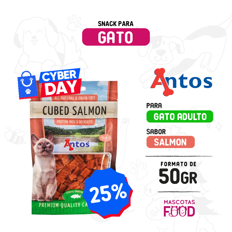 Inicio 54 Snack para Gatos Antos Wild Cubitos de Salmon 50 gr