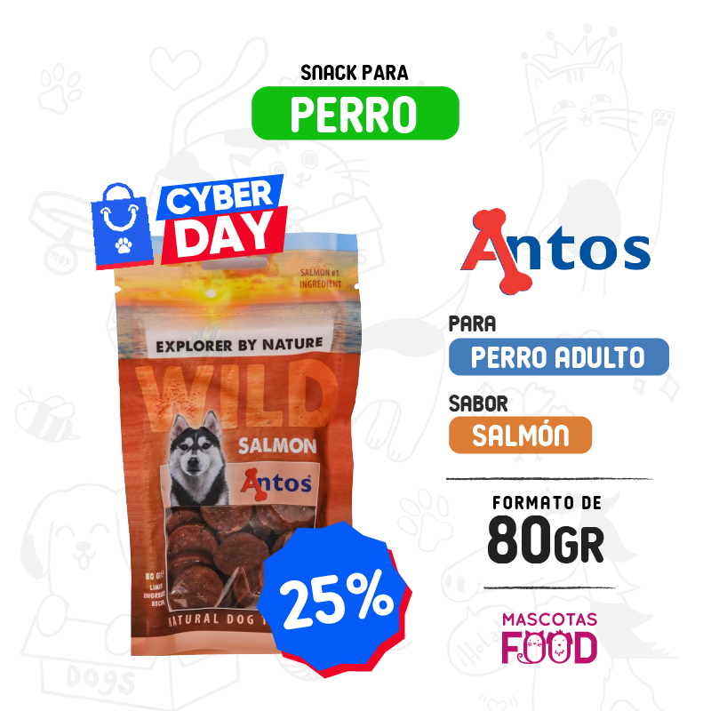 Snack para perros Antos Wild Salmon 80 gr