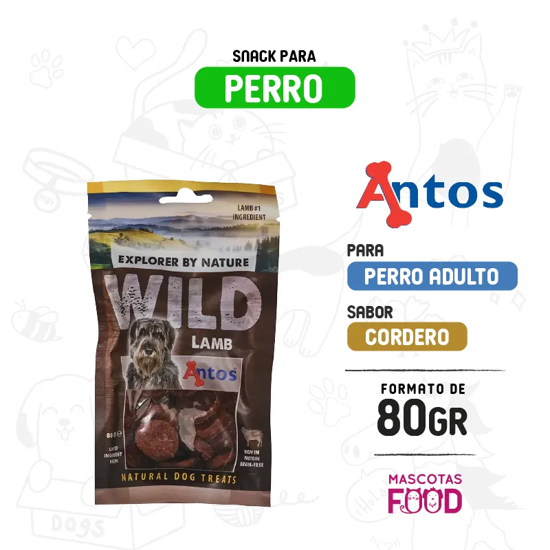 Antos Wild  para Perro sabor Cordero 80 gr