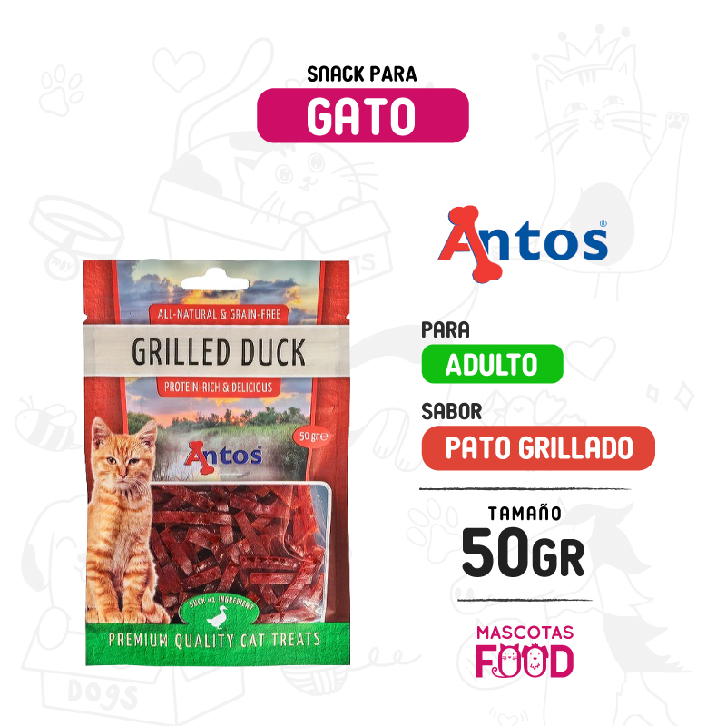Snack para Gatos Antos Wild Pato Grillado 50 gr