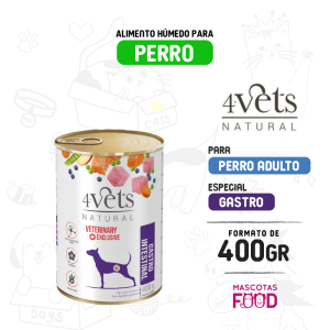 Alimento húmedo Gastrointestinal para perro 4Vets 400 GR