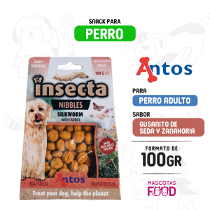 Snack para perros Antos Wild Insecta Gusanito de seda con zanahoria 100 gr