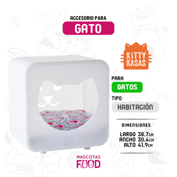 Kitty Kasas para Gato Habitación Blanco