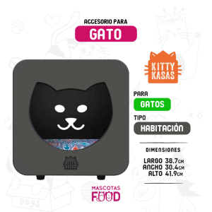 Kitty Kasas para Gato Habitación Gris Oscuro
