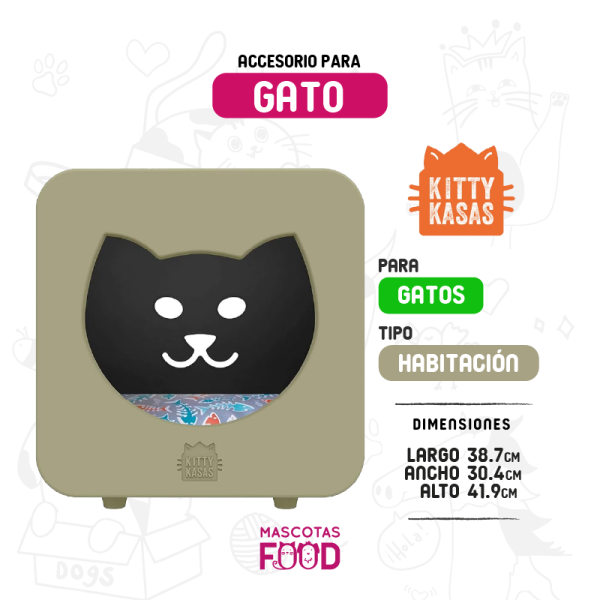 Kitty Kasas para Gato Habitación Beige