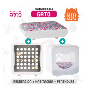 Kit 3 Kitty Kasas para Gato color Blanco