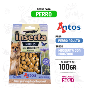 Snack para perros Antos Wild Insecta Mosquita con manzana 100 gr