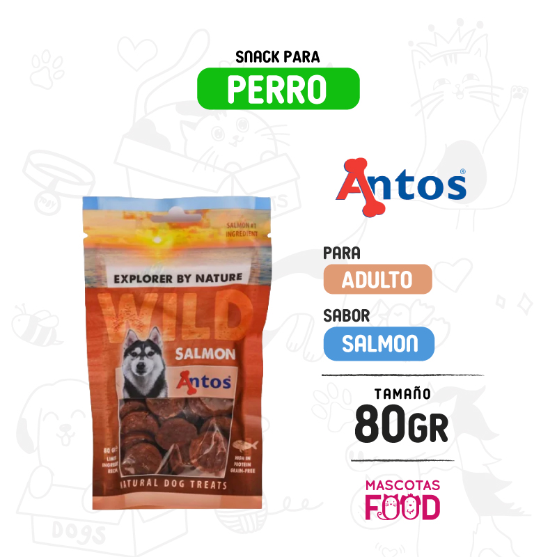 Inicio 11 Snack para perros Antos Wild Salmon 80 gr