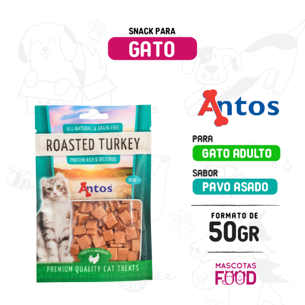 Snack para Gatos Antos Wild Pavo Asado 50 gr
