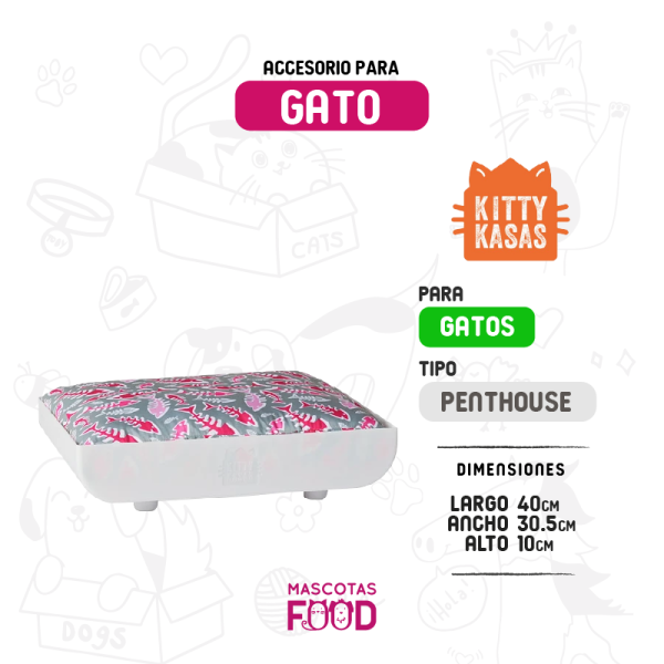 Kitty Kasas para Gato Penthouse Blanco