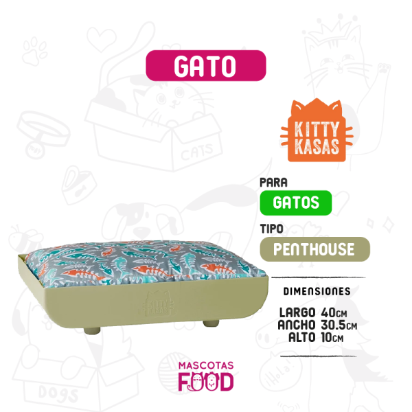 Kitty Kasas para Gato Penthouse Beige