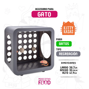 Kitty Kasas para Gato Zona de recreación Gris oscuro